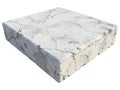 Cracked Concrete Block with Rough Texture and Sharp Edges on White Royalty Free Stock Photo
