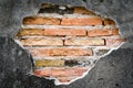 Cracked concrete brick wall background Royalty Free Stock Photo