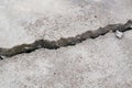 Cracked concrete cement foundation Royalty Free Stock Photo