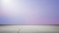 Cracked concrete floor with a soft gradient purple and pink background Royalty Free Stock Photo