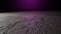 Cracked concrete surface with dramatic purple lighting and shadows Royalty Free Stock Photo