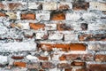 Cracked concrete vintage brick wall background Royalty Free Stock Photo