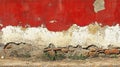 cracked concrete vintage wall background,old wall with red paint Royalty Free Stock Photo