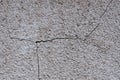 Cracked concrete wall