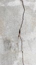 Cracked concrete wall. longitudinal cracks