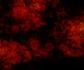 Cracked dark abstract watercolor hell spots and drip pattern in red black paranormal cracked background