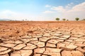 Cracked desert ground. Drought and excessive water consumption concept