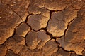 Cracked desert soil due to climate change and global warming. Desertification and drought concept