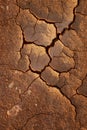 Cracked desert soil due to climate change and global warming. Water crisis and drought concept Royalty Free Stock Photo