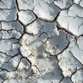 Cracked Desert Soil With White Paint. Generative AI