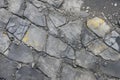 cracked and distressed concrete pavement