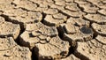 Dried earth surface showing characteristic patterns of shrinkage Royalty Free Stock Photo
