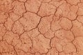 The cracked, dried earth is yellow. A desert without water. Arid ground. Thirst for moisture on a lifeless space. Ecological situa Royalty Free Stock Photo