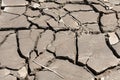 Cracked and dried mud as background and texture Royalty Free Stock Photo