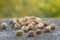 Cracked and Dried Pistachios Royalty Free Stock Photo