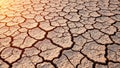 Cracked dry earth with deep fissures forms an intricate pattern Royalty Free Stock Photo