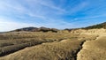 Cracked dry earth landscape in Buzau