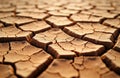 Cracked dry earth surface with deep fissures and rough texture Royalty Free Stock Photo