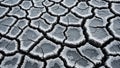 Cracked dry earth surface with geometric polygonal patterns and white salt crust Royalty Free Stock Photo