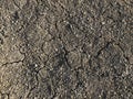 Cracked dry ground mud, dried under sun road Royalty Free Stock Photo