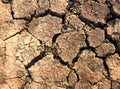 A cracked dry ground texture and background. Royalty Free Stock Photo