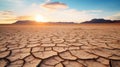 cracked dry lake bed Royalty Free Stock Photo