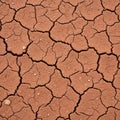 Cracked, dry red soil with distinct Royalty Free Stock Photo