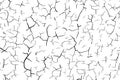 Cracked dry soil black and white seamless texture Royalty Free Stock Photo