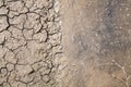 Cracked soil and water Royalty Free Stock Photo