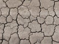 Cracked dry soil in natural daylight