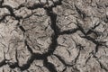 Cracked earth at the bottom of dried up lake Royalty Free Stock Photo