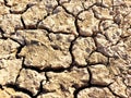 Cracked earth. Cracks in dry ground. Drought.