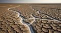 Cracked Earth and Dried Riverbed Royalty Free Stock Photo
