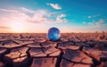 cracked earth, drought, water crisis and global climate change. dehydration of nature. Royalty Free Stock Photo