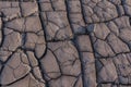 Cracked earth at the Mud Volcanoes - Paclele, Buzau Royalty Free Stock Photo