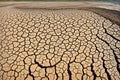 cracked earth near Mud Volcanoes. Royalty Free Stock Photo