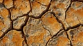 The cracked earth and parched dirt tell a tale of the suns merciless grip on the land Royalty Free Stock Photo