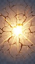 Cracked Earth with Radiant Light Breaking Through Royalty Free Stock Photo