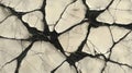 Cracked Earth Texture with Black and White Contrast Unique Background for Artistic Use Royalty Free Stock Photo