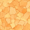 Cracked Earth Texture: Dry Desert Soil Pattern in Warm Orange Tones. Royalty Free Stock Photo