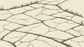 Cracked Earth Texture, Dry Ground Pattern and Environmental Stress. vector design Generative AI Royalty Free Stock Photo