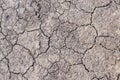 Cracked earth texture of ground, broken and rough surface gray mud clay soil in summer season, cracked ground floor on arid Royalty Free Stock Photo
