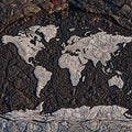 Cracked Earth World Map Texture Royalty Free Stock Photo