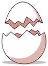 Cracked Easter Eggshell Design Illustration Hatching Preparation Royalty Free Stock Photo