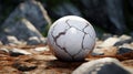 Cracked Egg On Rock: Unreal Engine 5 Marble Ground Texture Royalty Free Stock Photo