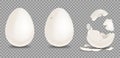 Cracked egg set Royalty Free Stock Photo