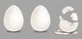 Cracked egg set Royalty Free Stock Photo