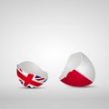 Cracked egg shell England and Poland