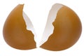 cracked egg shell isolate in white background with clipping path Royalty Free Stock Photo