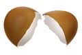 cracked egg shell isolate in white background with clipping path Royalty Free Stock Photo